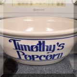 K51. Timothy's popcorn bowl. - $